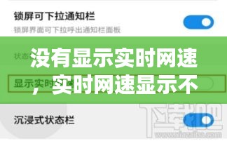 没有显示实时网速,实时网速显示不出来