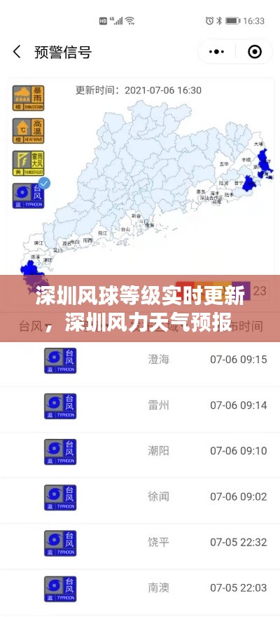 深圳风球等级实时更新,深圳风力天气预报