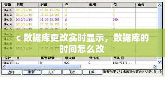 c 数据库更改实时显示,数据库的时间怎么改