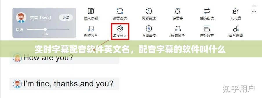 实时字幕配音软件英文名,配音字幕的软件叫什么
