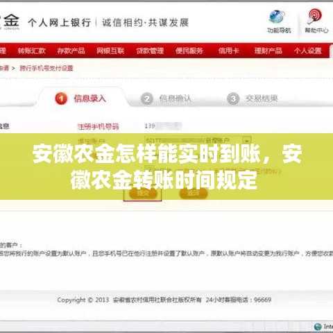 安徽农金怎样能实时到账,安徽农金转账时间规定