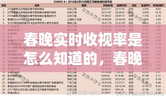 春晚实时收视率是怎么知道的,春晚收视率怎么算出来的