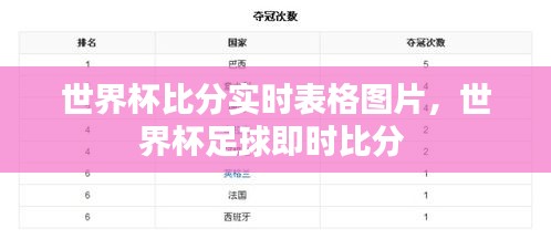 世界杯比分实时表格图片,世界杯足球即时比分