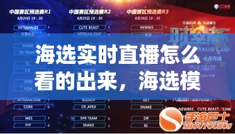 海选实时直播怎么看的出来,海选模式