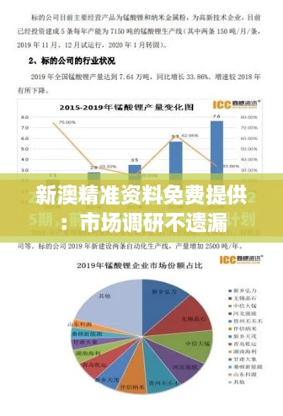 新澳精准资料免费提供:市场调研不遗漏
