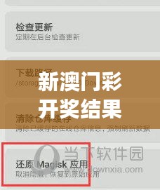新澳门彩开奖结果及历史记录:寻找成功机会的指南