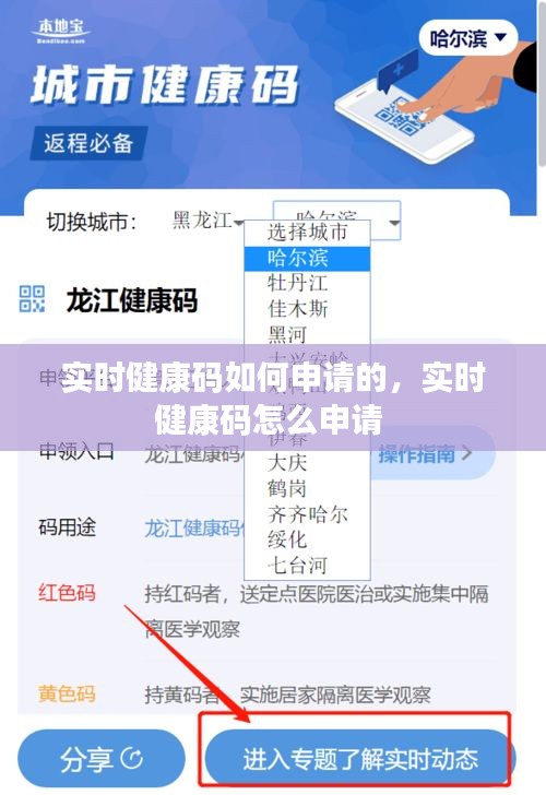 实时健康码如何申请的,实时健康码怎么申请