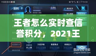 王者怎么实时查信誉积分,2021王者荣耀怎么查信誉积分