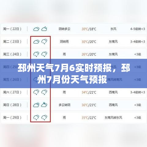 邳州天气7月6实时预报,邳州7月份天气预报