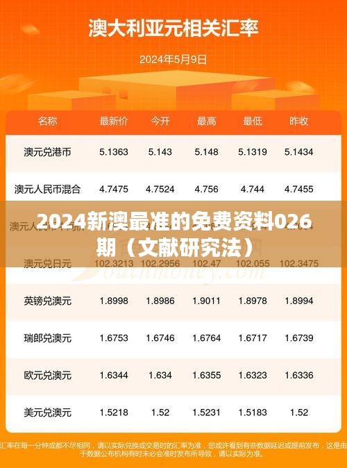 2024新澳最准的免费资料026期(文献研究法)