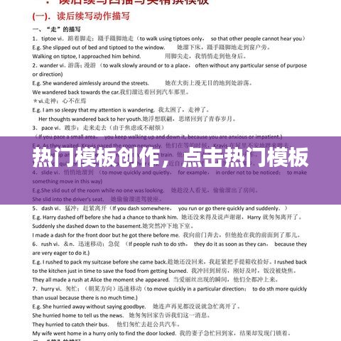 热门模板创作,点击热门模板