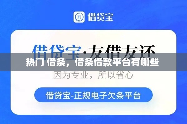 热门 借条,借条借款平台有哪些