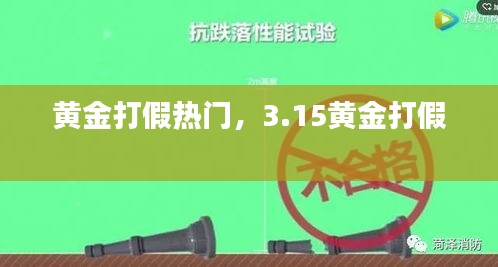 黄金打假热门,3.15黄金打假