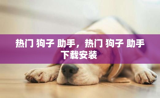 热门 狗子 助手,热门 狗子 助手下载安装