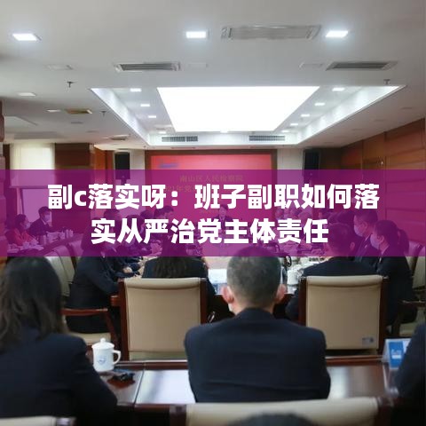 副c落实呀:班子副职如何落实从严治党主体责任