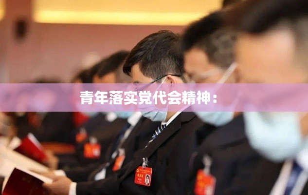 青年落实党代会精神: