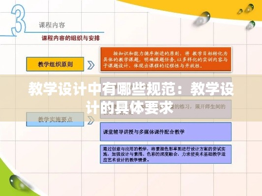 教学设计中有哪些规范:教学设计的具体要求
