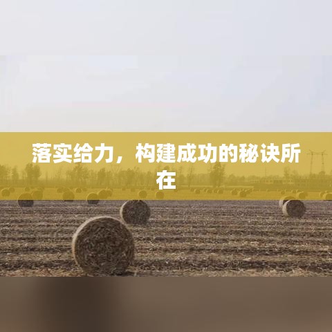 落实给力,构建成功的秘诀所在