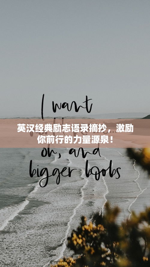 英汉经典励志语录摘抄,激励你前行的力量源泉!