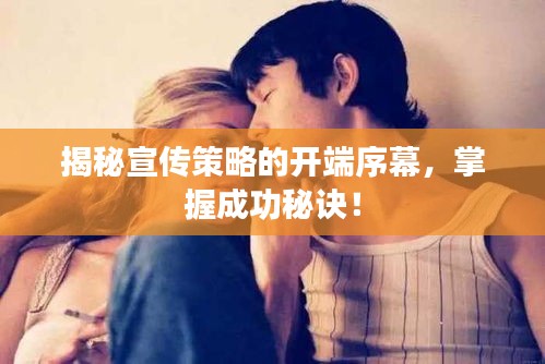 揭秘宣传策略的开端序幕,掌握成功秘诀!