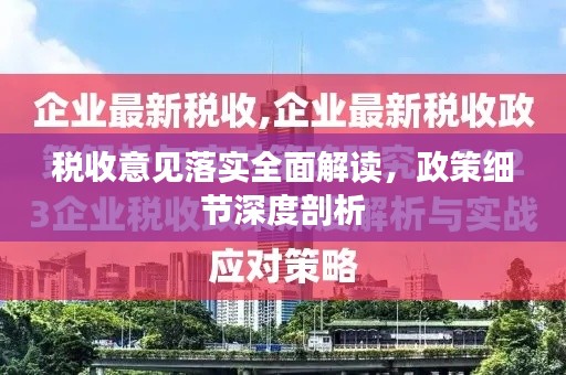 税收意见落实全面解读,政策细节深度剖析