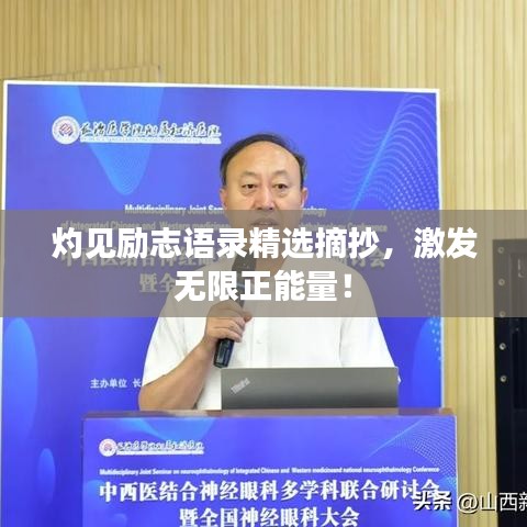 灼见励志语录精选摘抄,激发无限正能量!