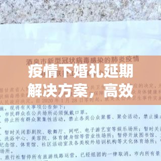 疫情下婚礼延期解决方案,高效应对,让爱延期不延误