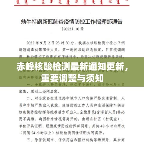 赤峰核酸检测最新通知更新,重要调整与须知
