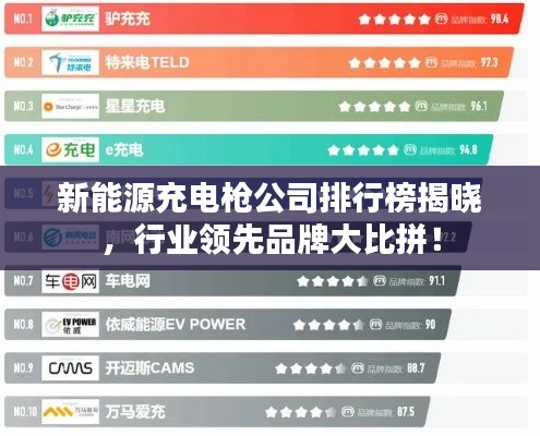 新能源充电枪公司排行榜揭晓,行业领先品牌大比拼!