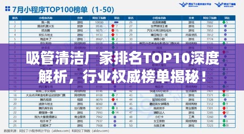 吸管清洁厂家排名TOP10深度解析,行业权威榜单揭秘!