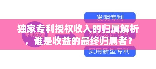 独家专利授权收入的归属解析,谁是收益的最终归属者?
