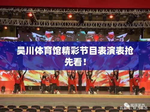 吴川体育馆精彩节目表演表抢先看!